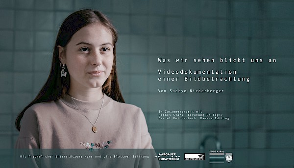 Flyer «Was wir sehen blickt uns an», Videostill, Daniel Reichenbach
