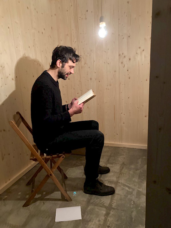 Lecture Performance mit Lukas Kubik am 4. Februar 2023, Foto Caraco/Zobrist