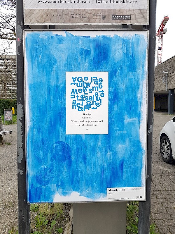 Originalplakat gestaltet von Sophia, Max und Peter Kuntner mit Text von Anna Ospelt